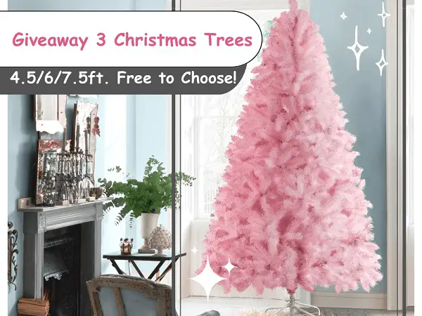 Win a Pink Christmas Tree from Yaheetech (3 Winners)