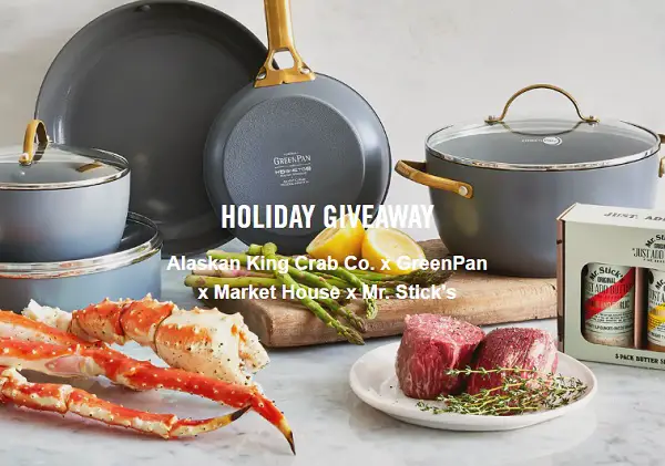 Alaskan King Crab Holiday Feast Giveaway: Win Cookware Set & Gift Card!