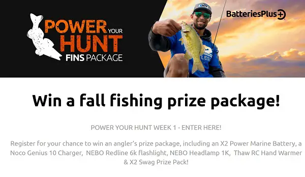 Batteries Plus Power Your Hunt Fins Sweepstakes: Win Free Fishing Gear Package