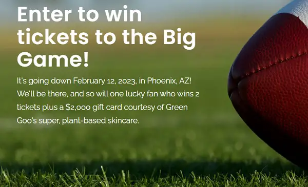 Green Goo Super Bowl Tickets Giveaway