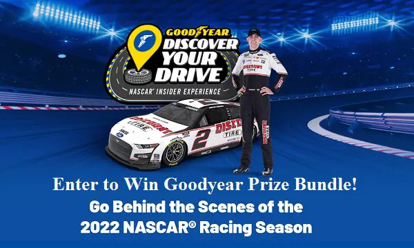 Goodyear Discover Your Drive Sweepstakes: Win Free Nascar Prize Bundle