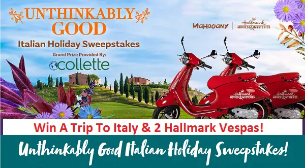 Hallmark Movies And Mysteries Sweepstakes: Win a Trip To Italy & 2 Free Vespas