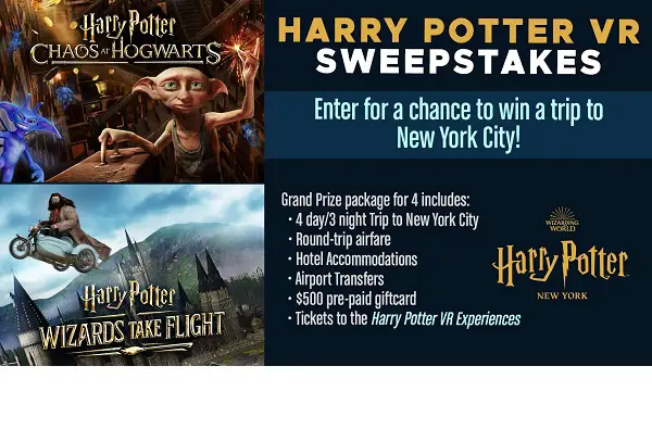 Harry Potter VR Sweepstakes: Win A Trip To New York