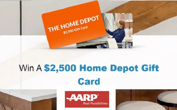 AARP Rewards $10 Home Depot Gift Card Giveaway (125 Winners)