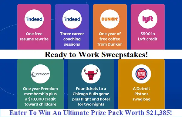 Indeed Ready To Work Sweepstakes: Win Free Game Tickets, 1-Year Dunkin’ Coffee & More!