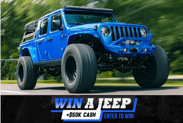 Win 2023 Jeep Gladiator Rubicon with $50000 Cash!