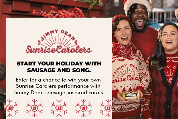 Jimmy Dean Christmas Giveaway 2022: Win Caroling Event & Free Gift Cards