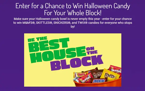 Mars Wrigley Halloween Sweepstakes: Win Free Mars Candy Prize Pack (20 Winners)