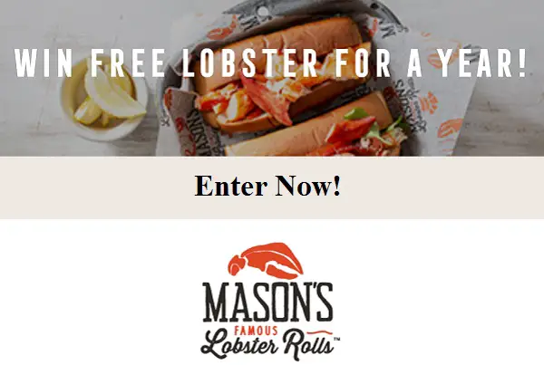 Mason’s Lobster Giveaway: Win Free Lobster For A Year
