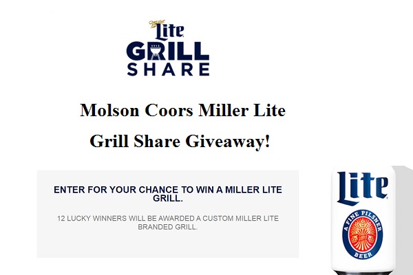 Miller Lite Grill Giveaway: Win a Free Charcoal Grill (12 Winners)
