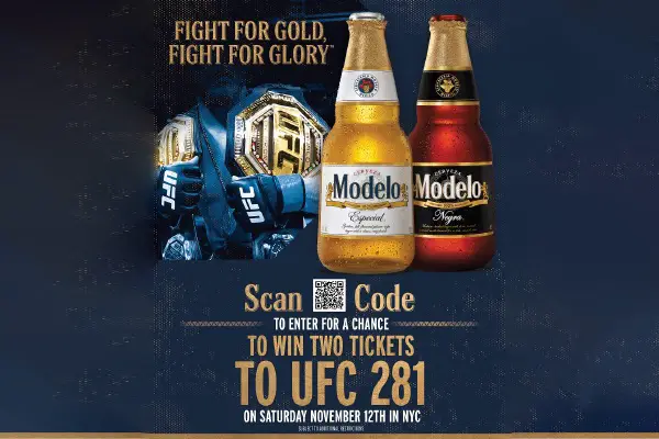 Modelo Especial UFC NYC Ticket Sweepstakes