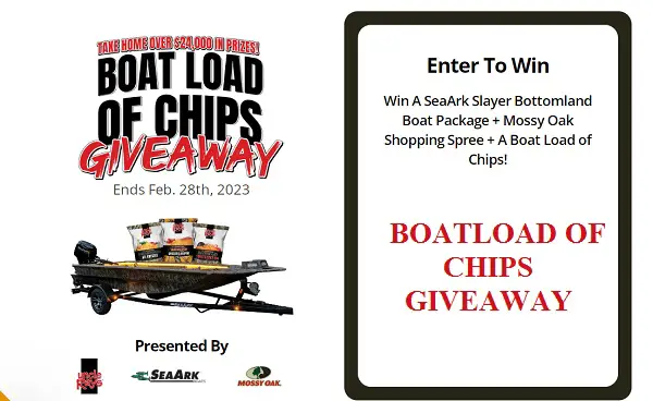 Mossy Oak Boat Load Of Chips Giveaway: Win A Boat, Free Chips & More