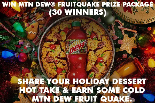 Win MTN DEW FruitQuake Giveaway (30 Winners)