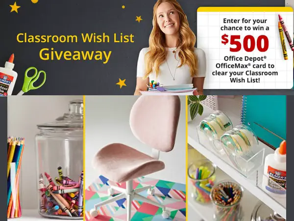 Win $500 Office Depot OfficeMax Gift cards (10 Winners)