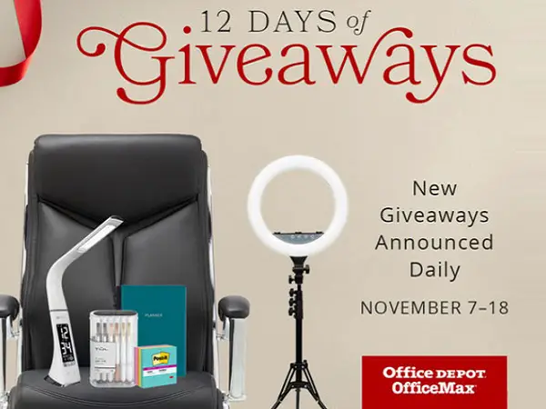 Office Depot 12 Days of Giveaway 2022
