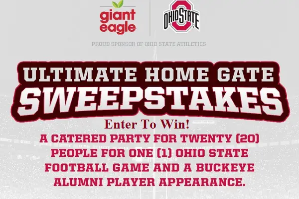 Ohio State Buckeye Party Sweepstakes: Win A Free Catered Party For 20