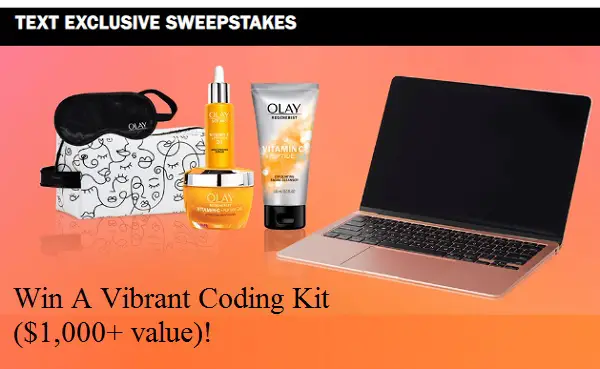 Olay Text To Win Sweepstakes: Win Free Laptop & Beauty Makeover Kit