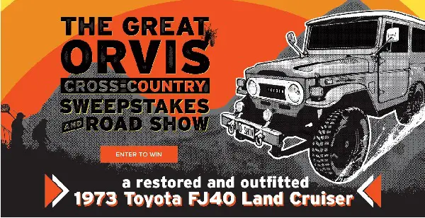 ORVIS Roadshow Giveaway: Win A Toyota Land Cruiser & Free Gift Cards (Monthly Prizes)