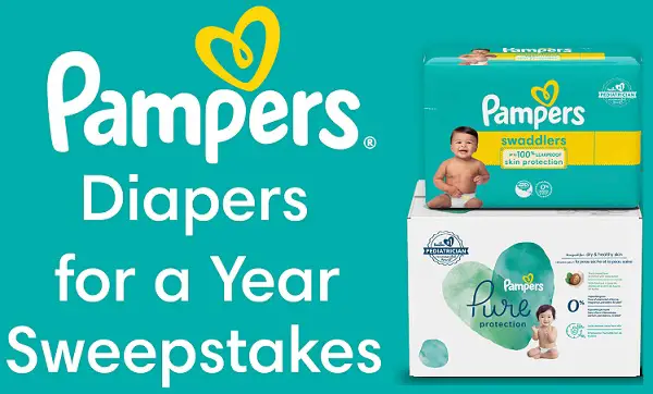 Pampers Free Diapers for A Year Sweepstakes (Monthly Winners)