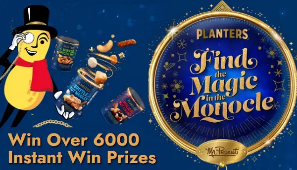 Planters Holiday Sweepstakes: Win a Trip or $10k Cash (6000+ Instant Win Prizes)