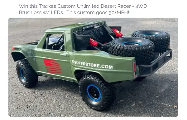 RC Superstore Dessert Racer Truck Giveaway: Win A Traxxas Truck