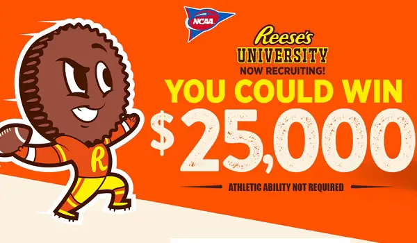 Hershey Reese’s University Instant Win Game Sweepstakes (5K+ Winners)