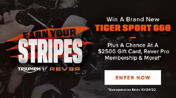 RevZilla Triumph Motorcycle Sweepstakes: Win A Free Triumph Tiger Sport 660