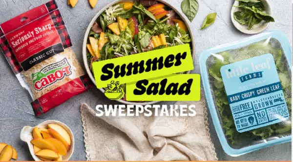 Salad Summer Sweepstakes: Win Free Salads & Cabot Cheese and Little Leaf Farms for a Year