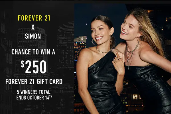 Simon Forever 21 Giveaway: Win $250 Gift Card! (5 Winners)