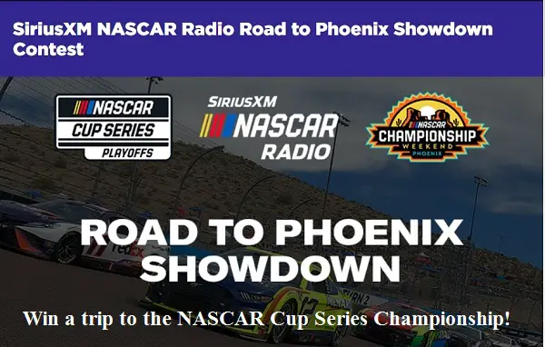 SiriusXM Road to Phoenix Contest: Win A Free Trip To Nascar Cup Series Championship