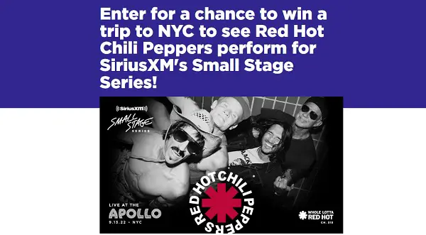 SiriusXM Small Stage Series Sweepstakes: Win A Trip To Red Hot NYC