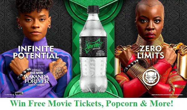 Sprite Zero Sugar Black Panther Sweepstakes: Win Free Movie Tickets & More