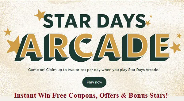 Starbucks Star Days Sweepstakes: Win Free Product Coupons & More!