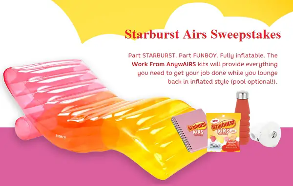 Starburst Airs Work From AnywAirs Kit Giveaway (90 Winners)