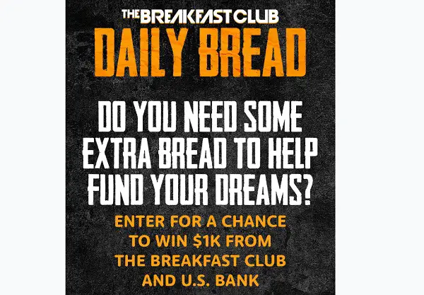 iHeart The Breakfast Club Contest: Win A $1,000 Cash (10 Winners)