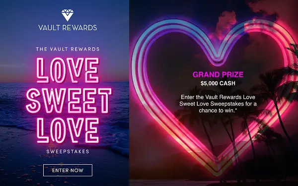 Vault Rewards Sweepstakes: Win $5000 for Dream Date!