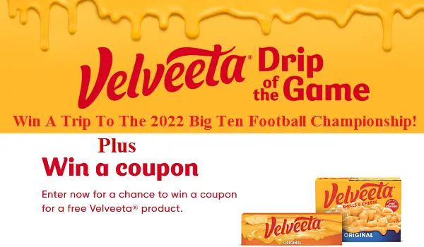 Velveeta Drip of the Game Contest: Win A Trip to Big 10 Championship Game