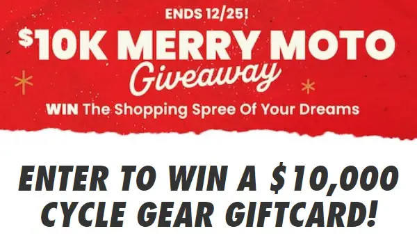 Win $10000 Cycle Gear Gift Card Giveaway