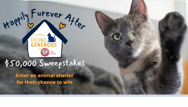 Arm & Hammer Feline Generous Cash Giveaway: Win $10K & Free Pet Supply