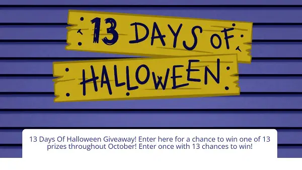 13 days of Halloween Giveaway: Win Camera, Gaming Console & More!