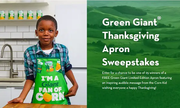 Green Giant Apron Thanksgiving Sweepstakes (25 Winners)!