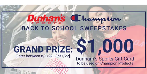 Win $1,000 Dunham's Sports Gift Card