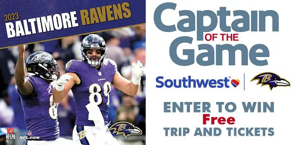 Southwest Airlines Free Tickets to NFL Giveaway 2022