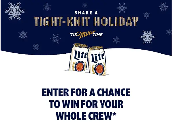 Win A Miller Lite Holiday Giveaway 2022 (2K+ Winners)!