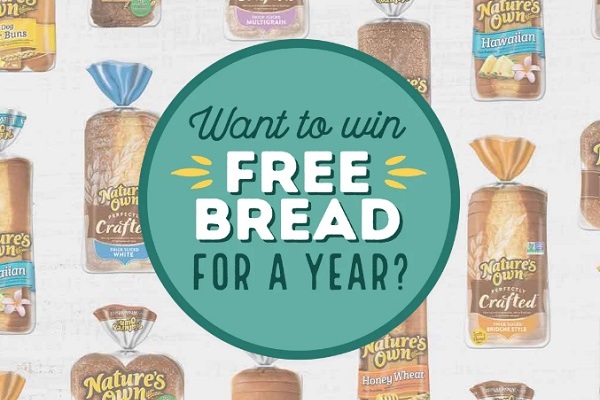 Win Nature’s Own Bread For A Year Giveaway (Monthly Prizes)