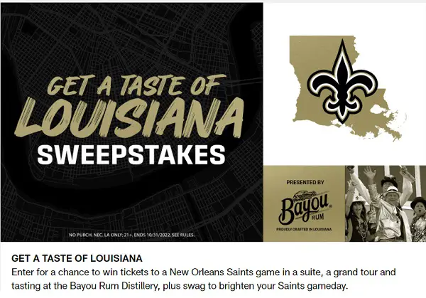 Win Saints 2022 NFL Tickets Giveaway