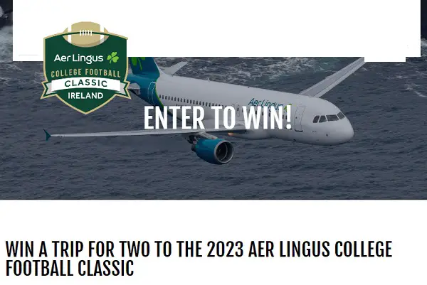 Win A Trip To 2023 Aer Lingus College Football Classic