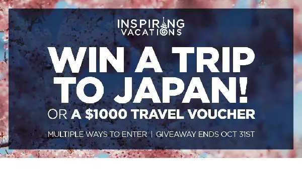 Win A Trip To Japan + A $1,000 Free Travel Voucher
