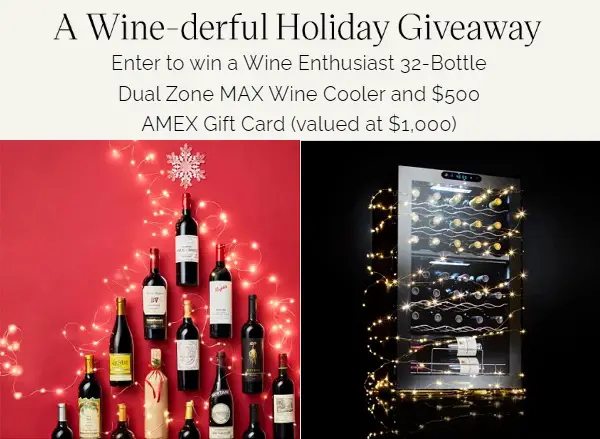 Wine Enthusiast Holiday Giveaway: Win Cooler & Gift Card!