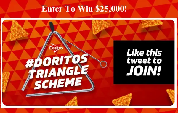 Doritos Triangle Scheme Social Media Contest: Win $25,000 Free Cash Prize